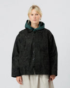 Black printed waterproof jacket