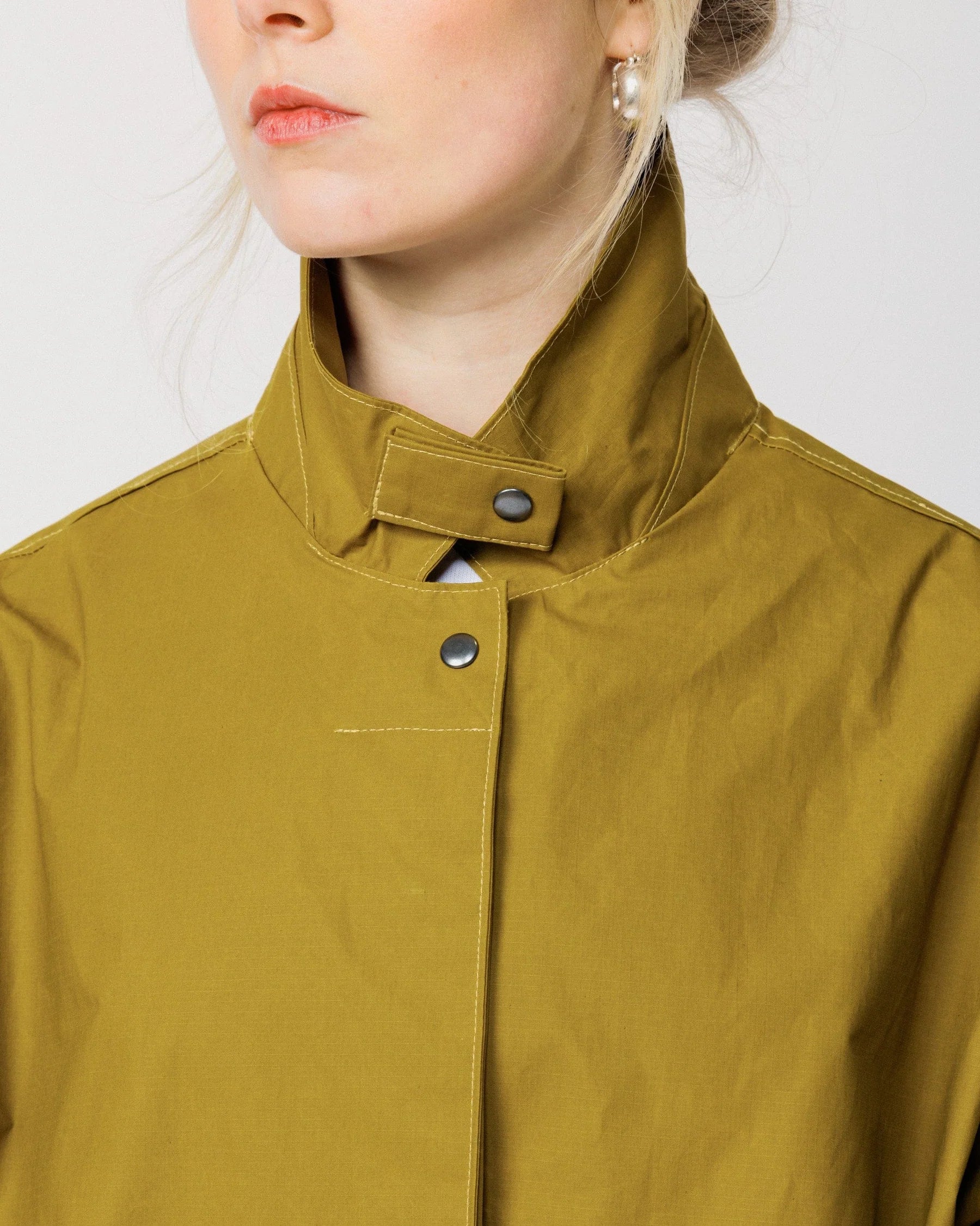 Nova olive green trench coat