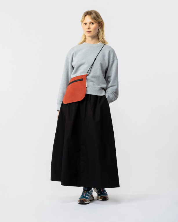 Poplin casual long dress black