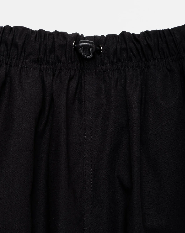 Poplin casual long dress black