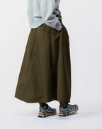Poplin casual long dress khaki