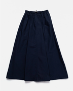 Poplin casual long dress navy