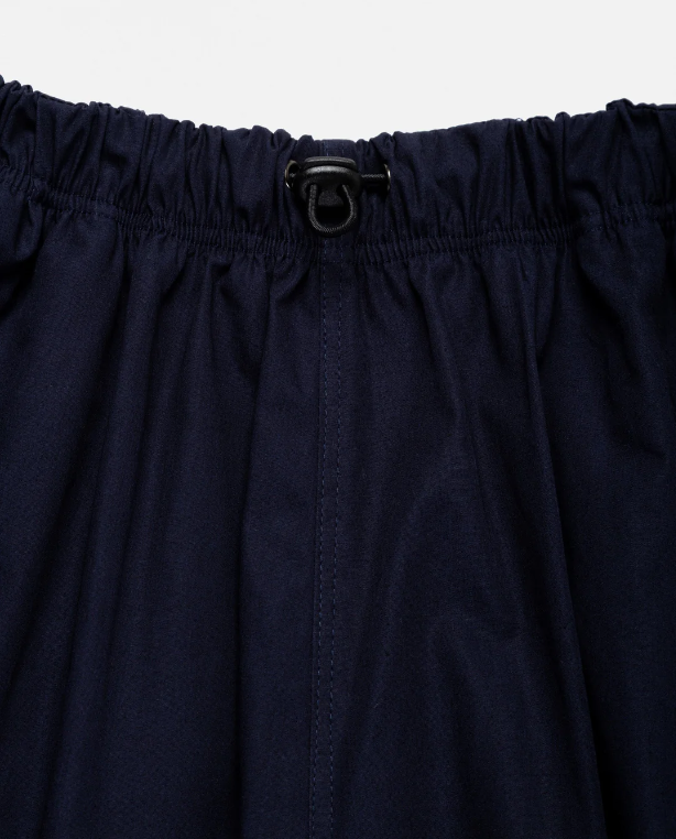 Poplin casual long dress navy