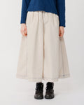 Poplin casual long dress navy/beige